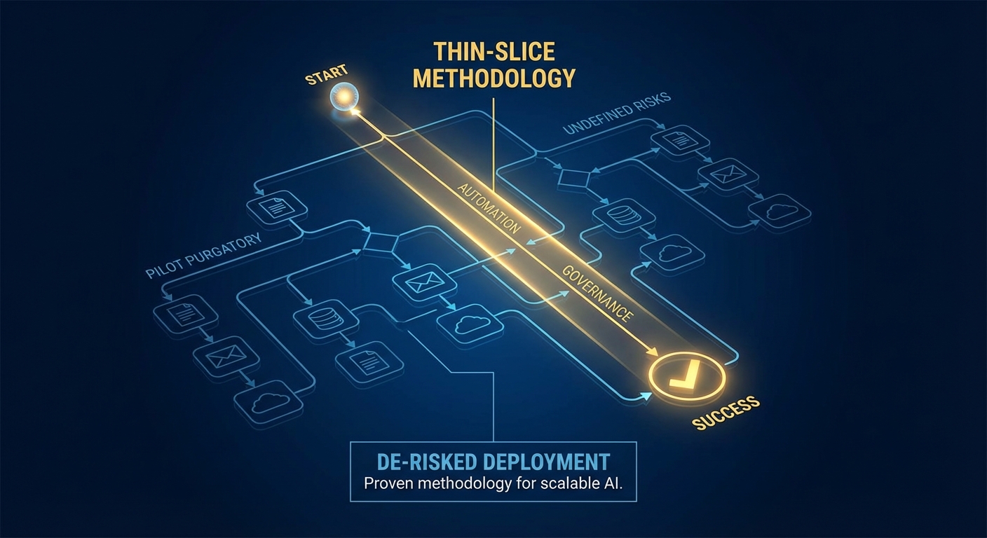 Escaping Pilot Purgatory: The 'Thin-Slice' Methodology for Governed Agent Deployment